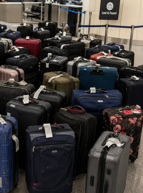 Verlorene Flughafen-Koffer – Größe Aufgabegepäck